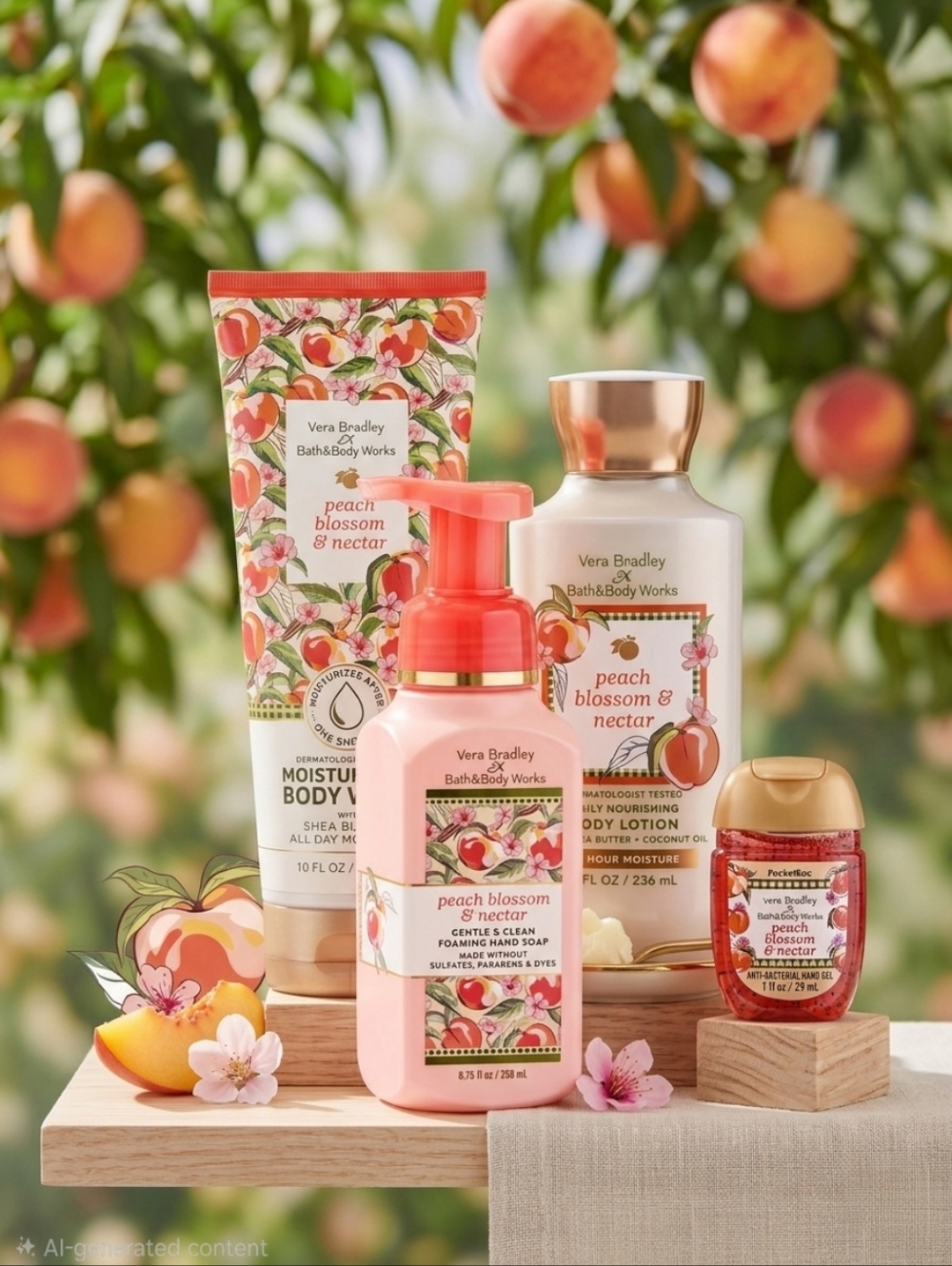 VERA BRADLEY X Bath & Body Bundle Body Wash Lotion Foaming Soap Pocketbac